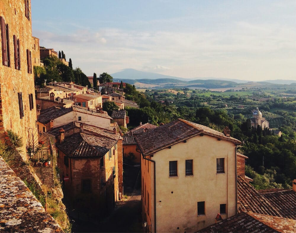 Panorama dall'altro di Montepulciano